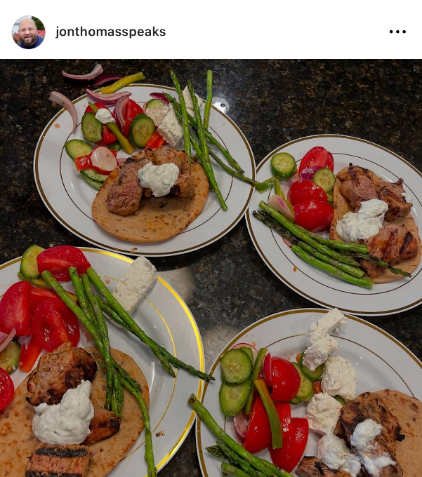 Picture of food at a restaurant.